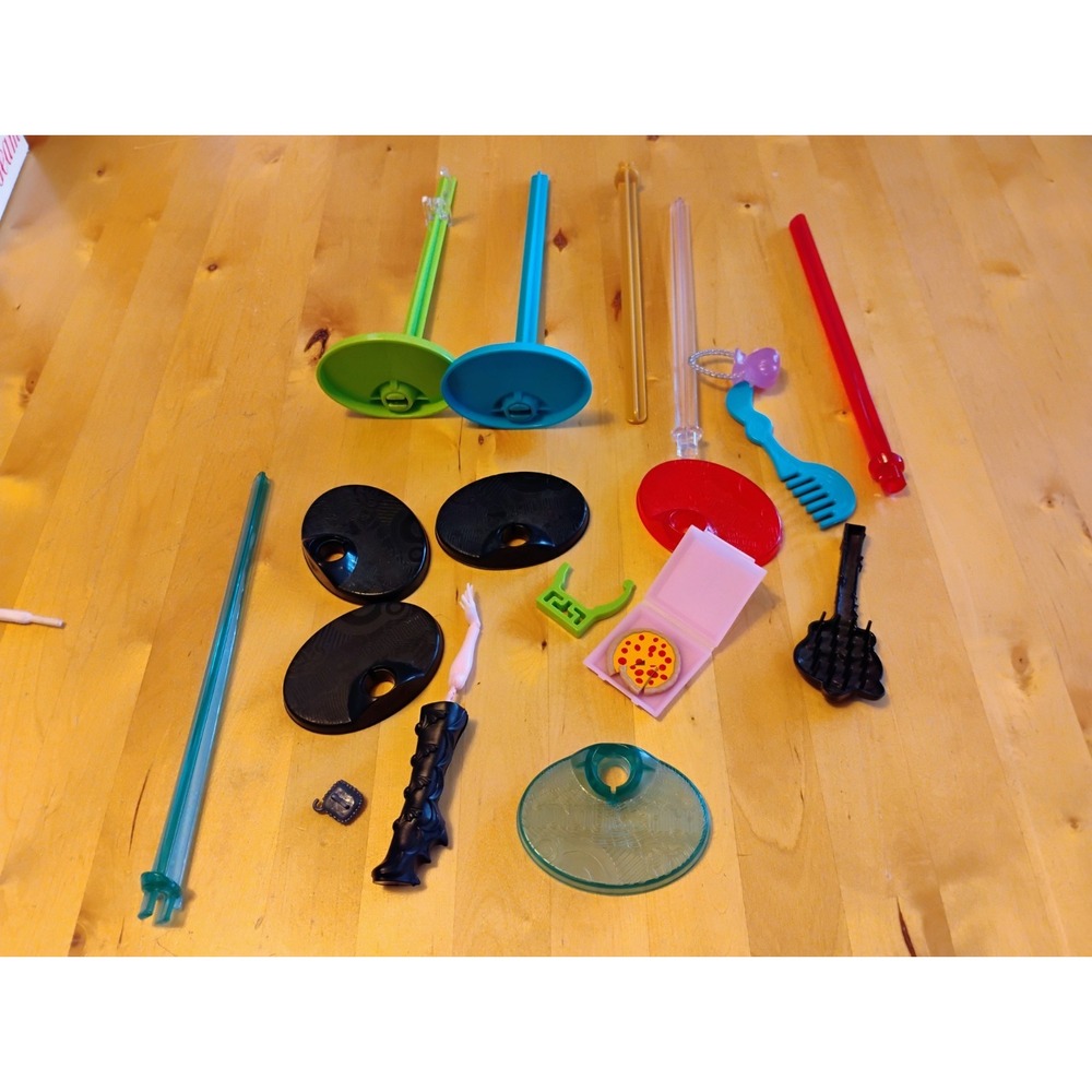 Monster High Replacement Parts Lot Arm Brush Comb Stands Pizza Box Purse Arm